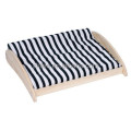 Plush mat wooden pet bed for cat dog